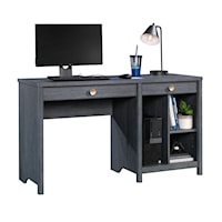 Casual Home Office Desk with Open Shelving