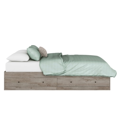 Contemporary Queen Storage Platform Bed