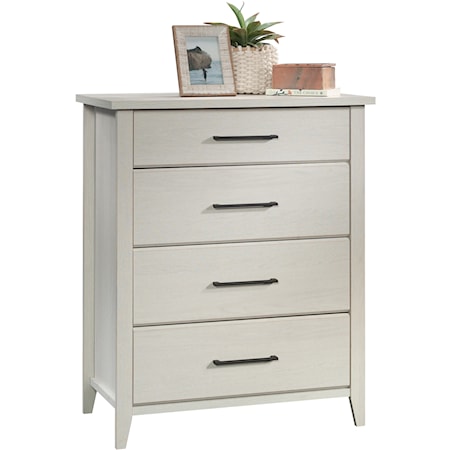 Contemporary Four-Drawer Chest with Easy-Glide Drawers