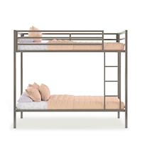 Mid-Century Modern Metal Bunk Bed