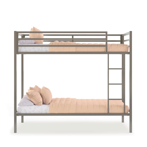Mid-Century Modern Metal Bunk Bed