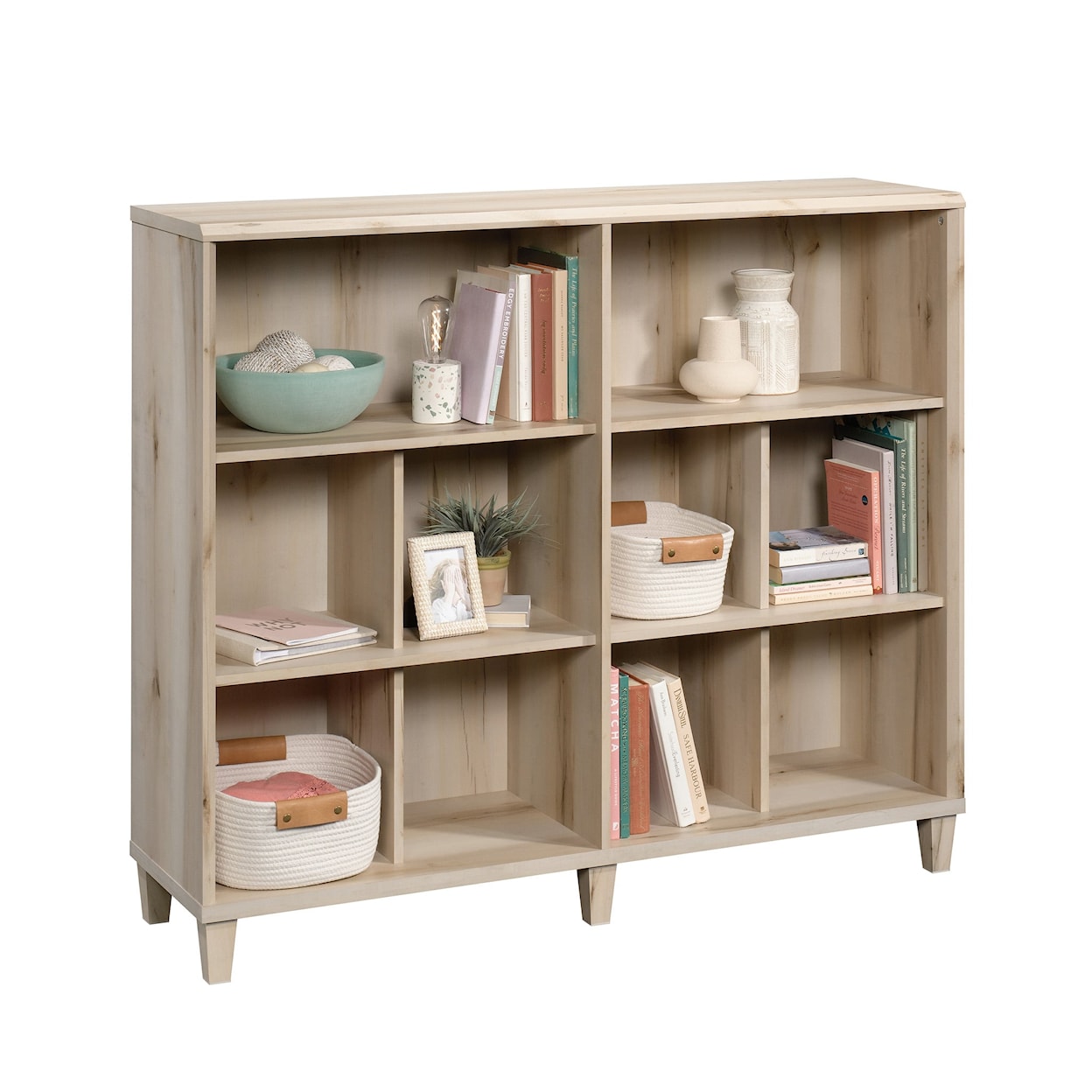 Sauder Willow Place Cubby Storage Bookcase