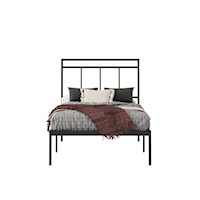 Industrial Twin Platform Bed with Metal Framing