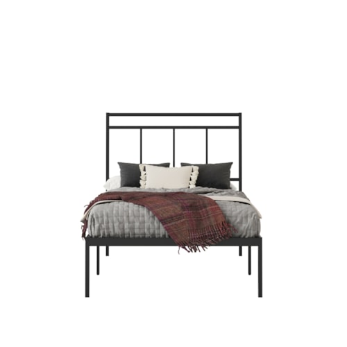 Industrial Twin Platform Bed with Metal Framing