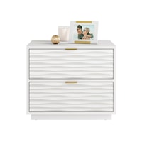 Contemporary Two-Drawer Side Table with Easy-Glide Drawers