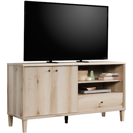 Cottage TV & Entertainment Credenza with Open Shelf Storage