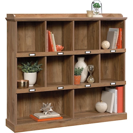 Transitional Small Cubby Bookcase with Top Display Shelf