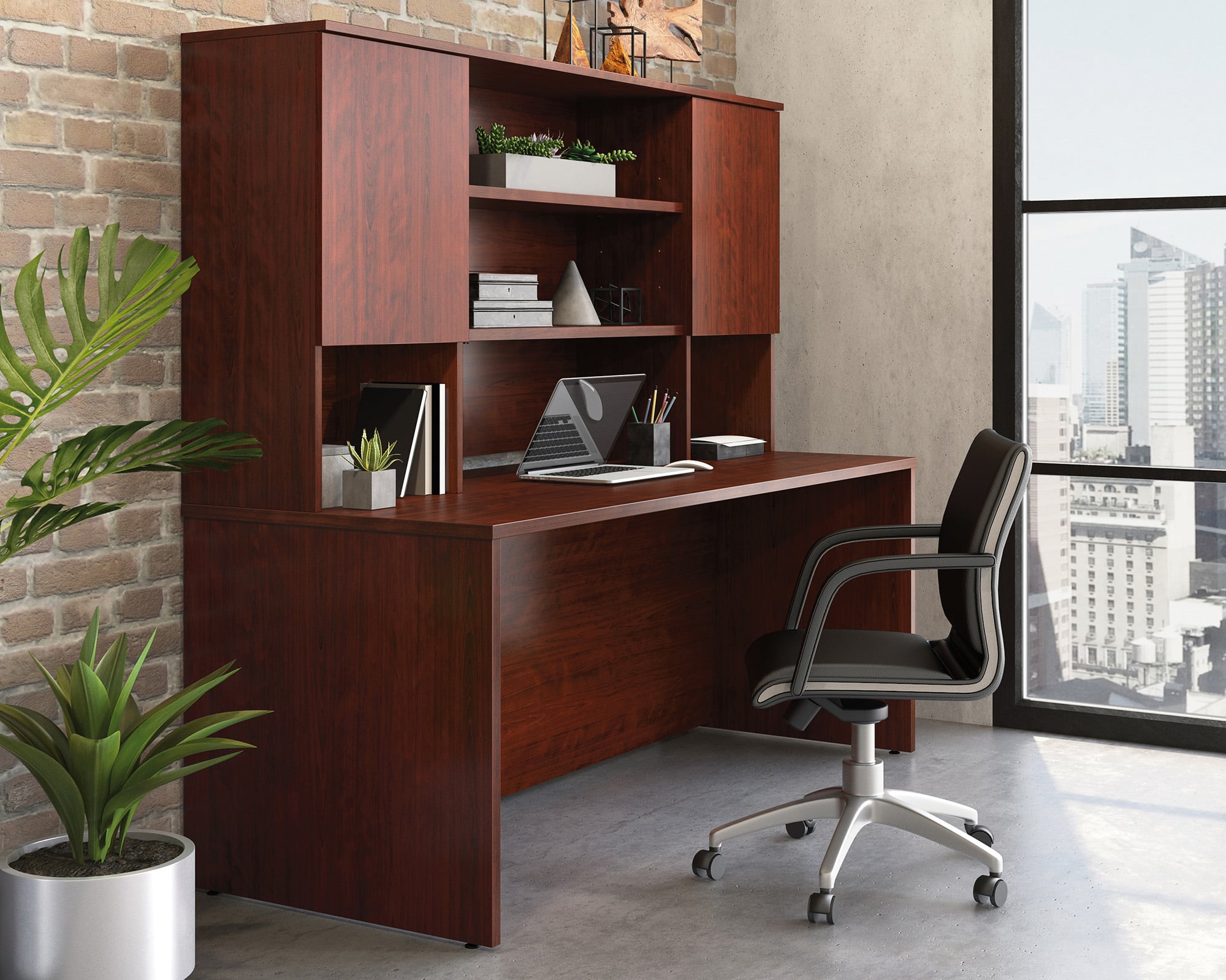 Office Desk with Hutch Storage
