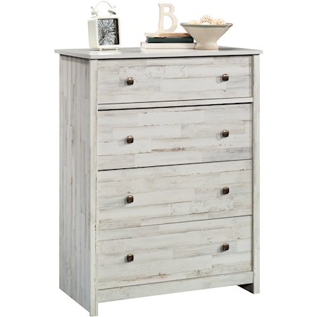 Transitional Four-Drawer Dresser with Easy-Glide Drawers