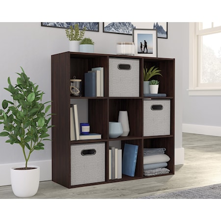 Transitional 9-Cube Organizer Storage Cubby Unit