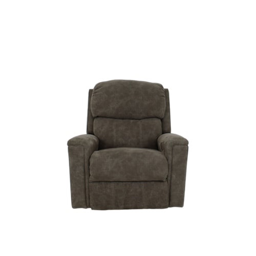 Casual Rocker Recliner with Power Tilt Headrest