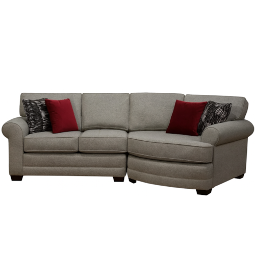 Casual Sectional Sofa with Cuddler