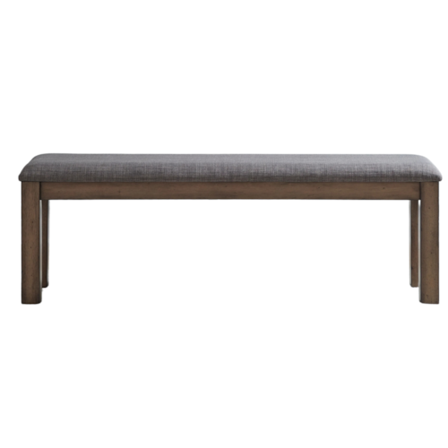 Transitional Upholstered Dining Bench with Nylon Chair Glides
