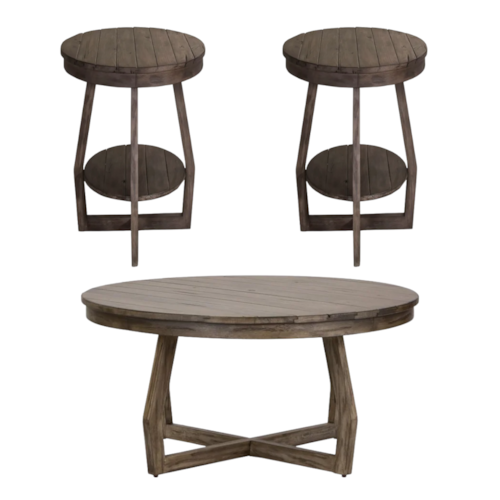 Transitional 3-Piece Occasional Table Set