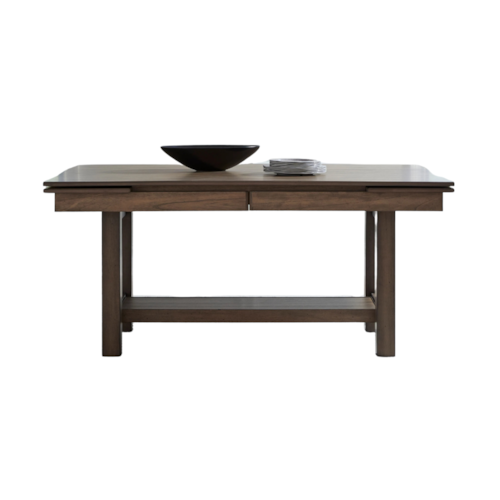 Transitional Trestle Table with Two 12" Refractory Leaves