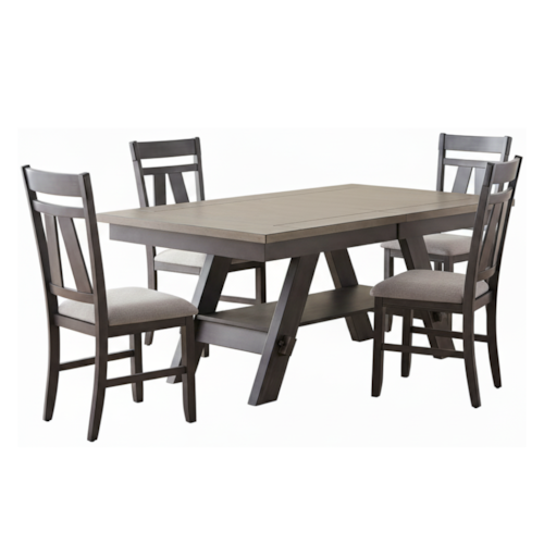 Transitional 5-Piece Dining Set