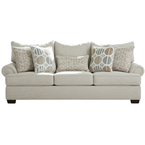 Transitional Sofa with Rolled Arms