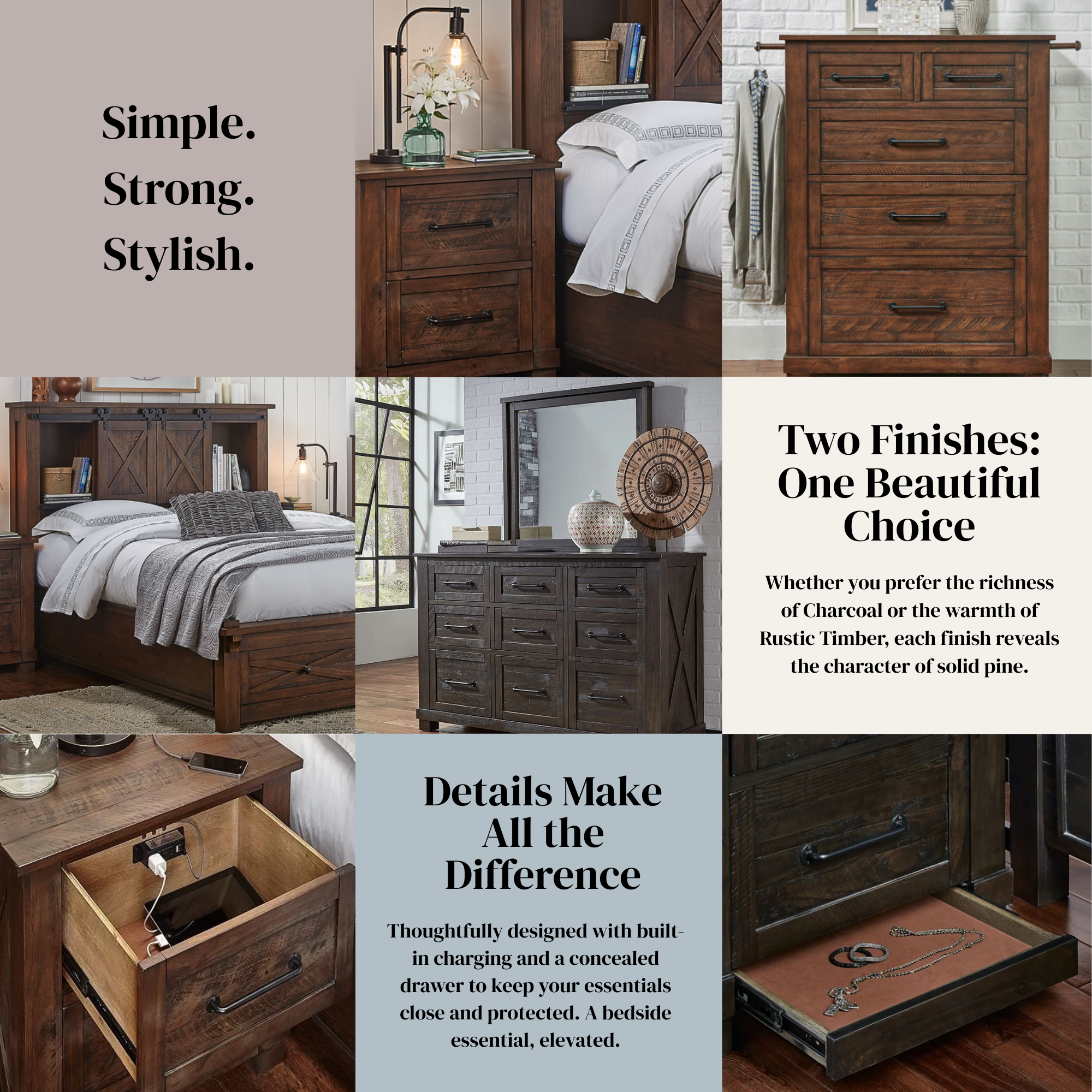 Umber Fennel 5-Drawer Bedroom Chest
