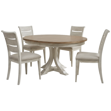 5-Piece Pedestal Table Set