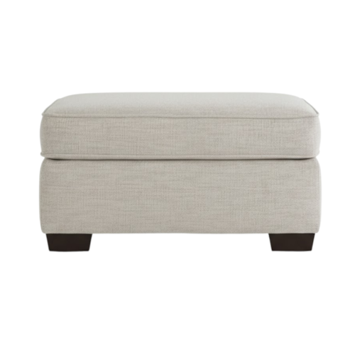 Transitional Accent Ottoman with Block Feet