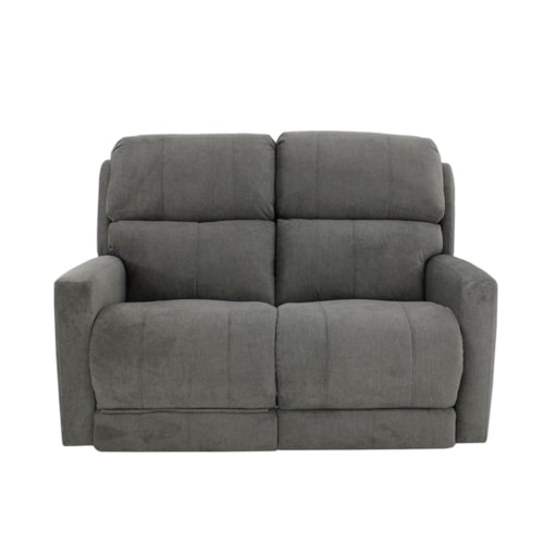 Casual Dual Power Reclining Loveseat with Power Lumbar Support and Power Headrests