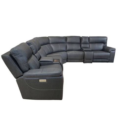 Casual Triple Power Reclining Zero Gravity Sectional Sofa with Speaker and USB Ports
