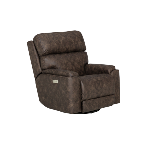 Casual Power Reclining Chair with Power Headrest and Lumbar