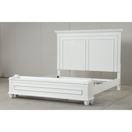 King Panel Storage Bed