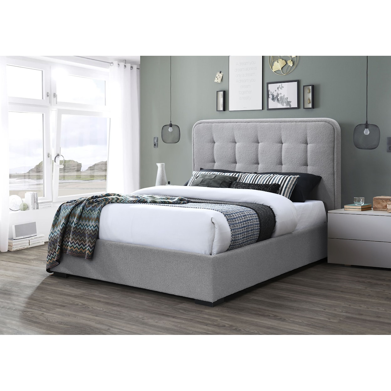 Lifestyle 9434A Upholstered Bed - King