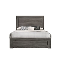 Contemporary Grey Queen Panel Bed
