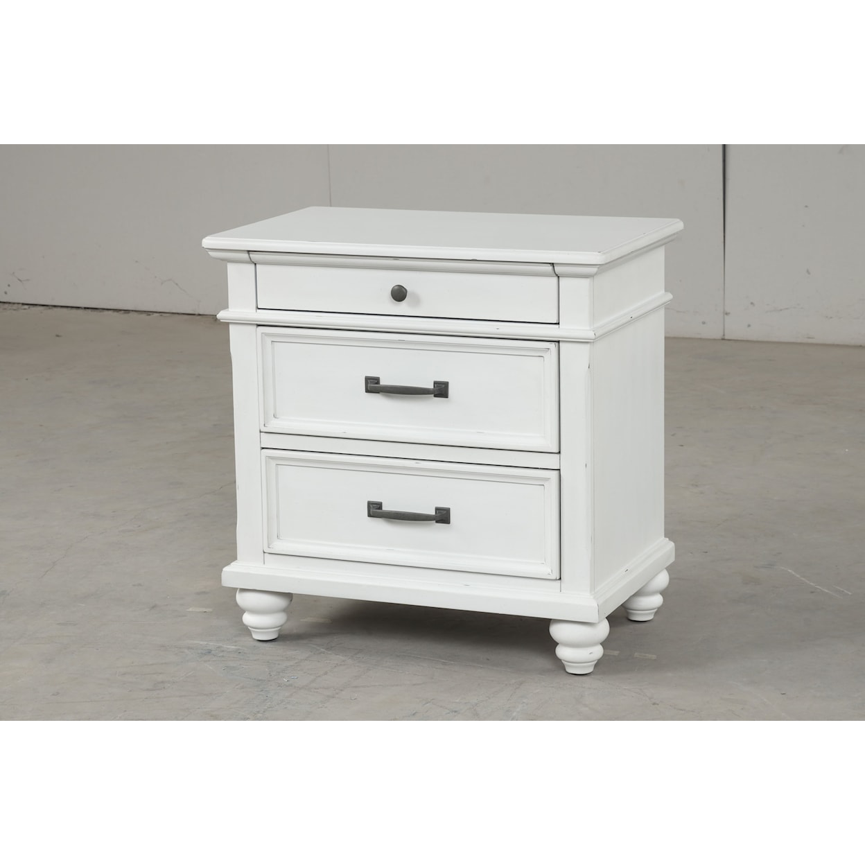 Alex's Furniture 8465A Nightstand W/ Full Extension Drawer Glides