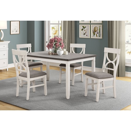 Dining Table & 4 Side Chairs