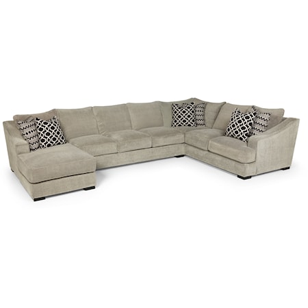 Casual Three Piece Sectional Sofa
