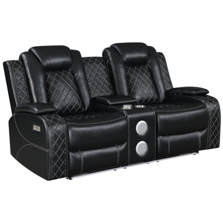 Power Reclining Console Loveseat