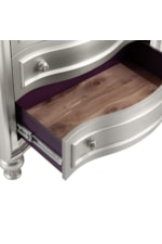 New Classic Reflections Traditional 3-Drawer Nightstand with Mirrored Top
