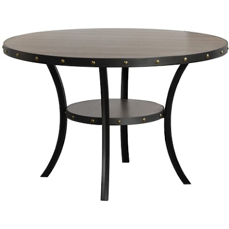 Crispin 48" Round Dining Table-Gray