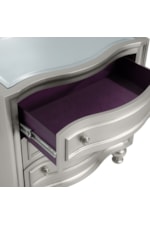 New Classic Reflections Traditional 3-Drawer Nightstand with Mirrored Top