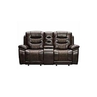 Casual Nikko Console Loveseat with Power Footrest