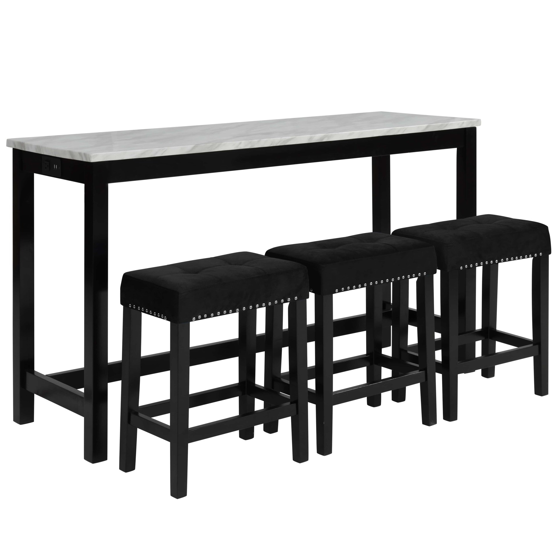 Theater Bar Table W/ 3 Stools