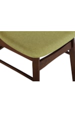 New Classic Morocco Mid Century Modern Dining Chair W/Green Seat Cushion