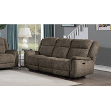 Dual Recliner Sofa with Power Footrest