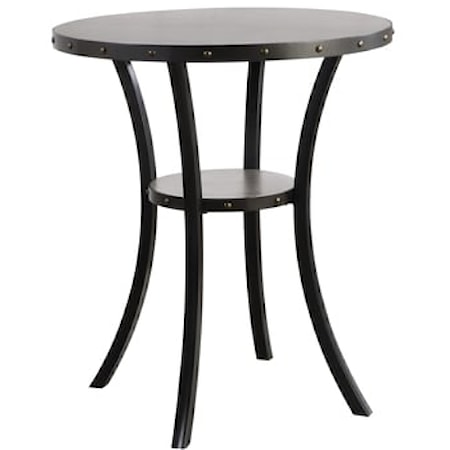 Crispin 36" Round Bar Table-Gray