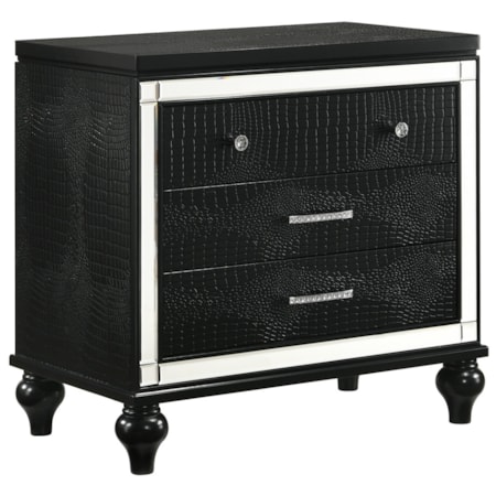 MIILAN BLACK NIGHTSTAND |