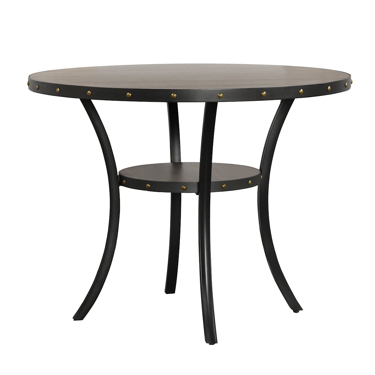 New Classic Furniture Crispin Crispin 48" Round Counter Table-Gray