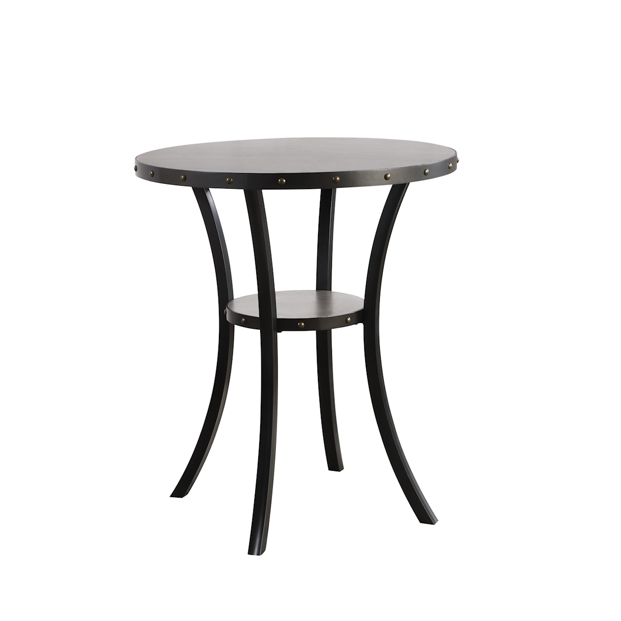 New Classic Crispin Crispin 36" Round Bar Table-Gray