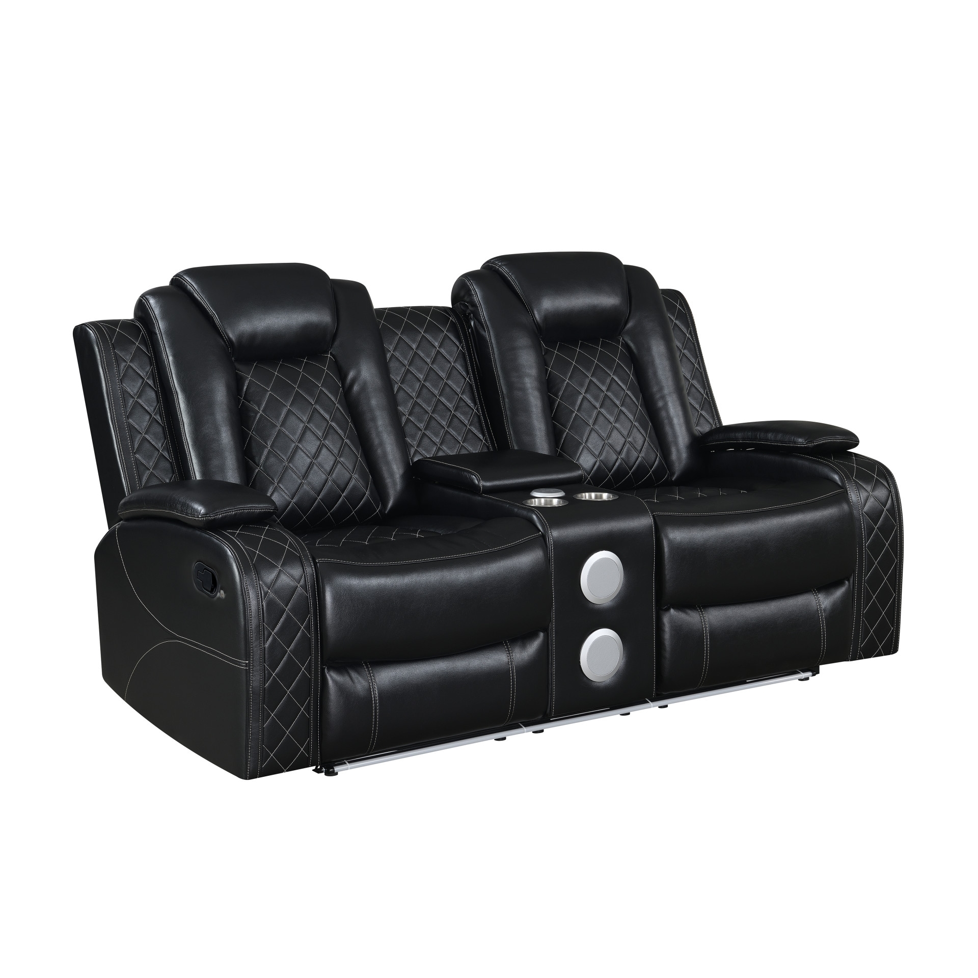 Manual Reclining Console Loveseat