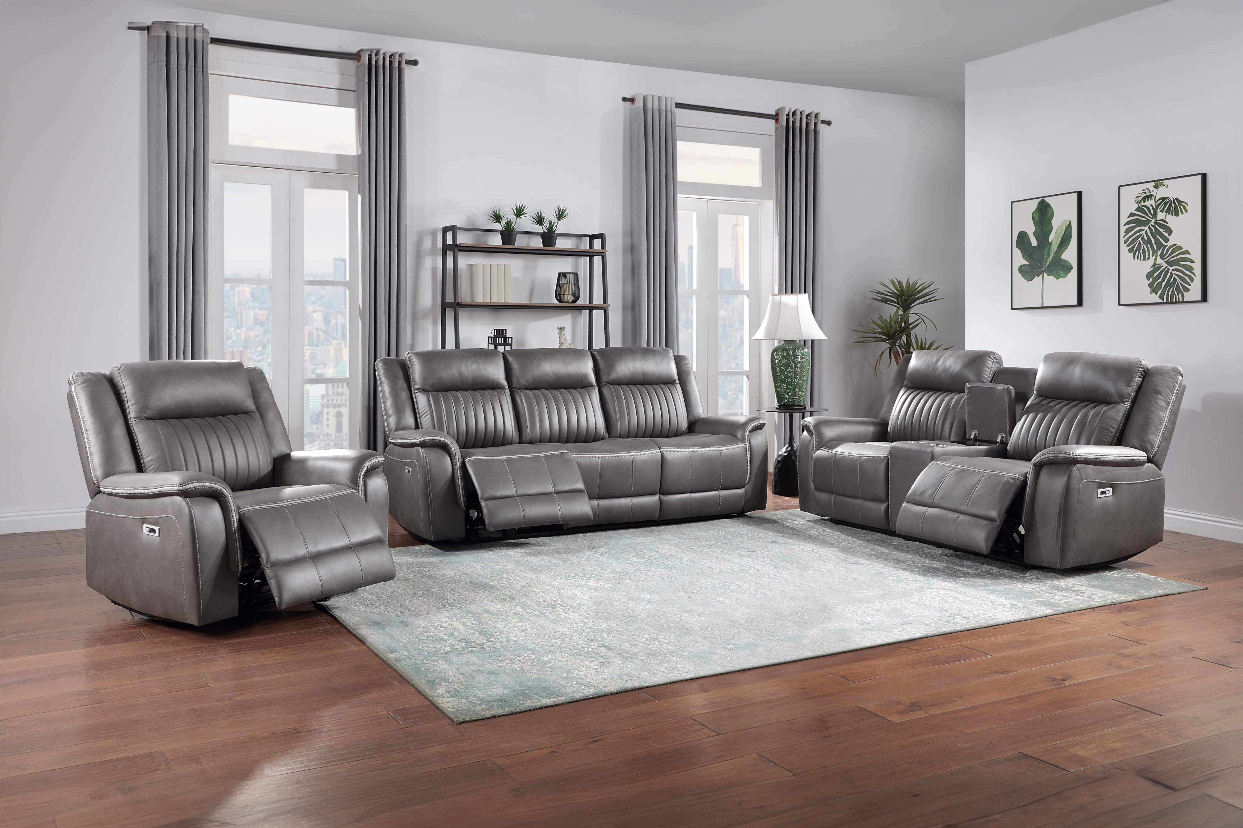Enzo  Sofa W/Dual Recliner