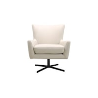 Transitional Mist Gray Swivel Chair