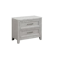 Transitional 2-Drawer Nightstand