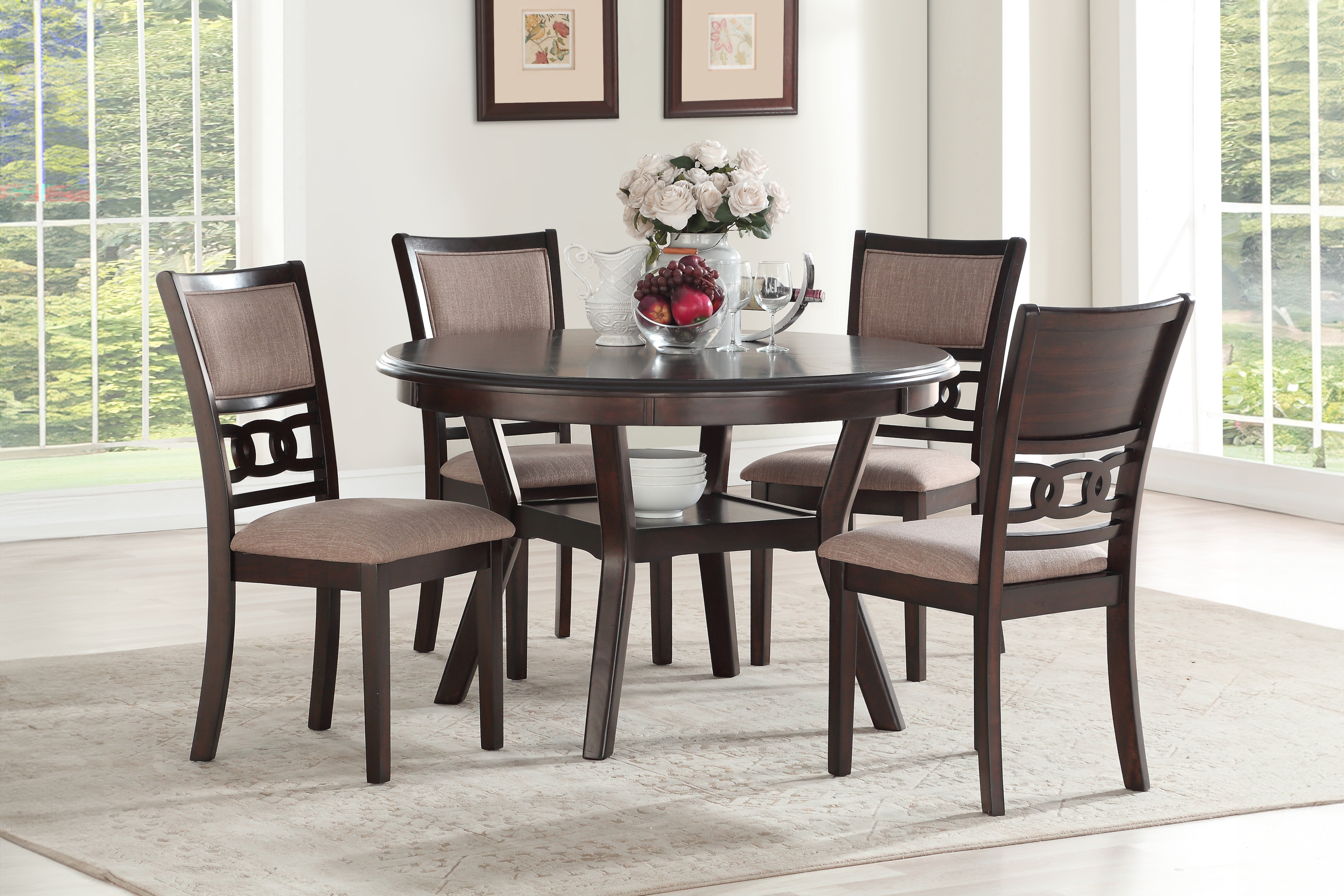 Dining Table and Chair Set with 4 Chairs